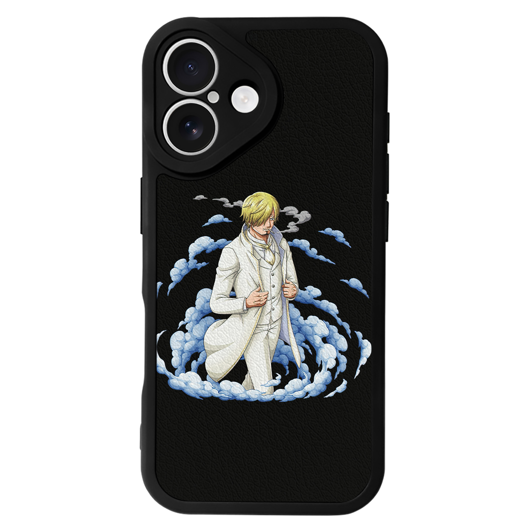 （画像用） ワンピース サンジ ONE PIECE Sanji 【iPhone 16シリーズ対応】シリコンスマホケース（レザー調） 材質：シリコン